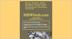 Desktop Screenshot of mbwbirds.com